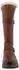 Tom Tailor Winter Boots Block Heel, Knee-High Boots with Faux Fur and Decorative Buckles braun