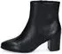 Caprice Ankle Boot Block Heel with Subtle Decorative Seam schwarz
