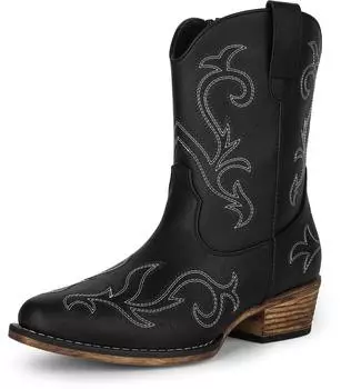 Dream Pairs Cowboy Boots Western Ankle Boots schwarz