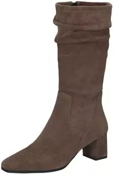 Caprice Block Heel Boot, Knee-High Boot with Slouchy Shaft Folds brokat