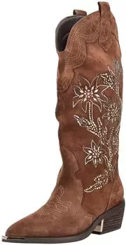 Alma en Pena Leather Biker Boots camel