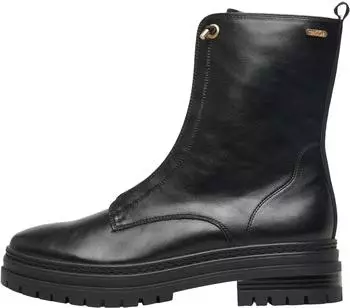 s.Oliver Boots - Leather Look, Lacing schwarz