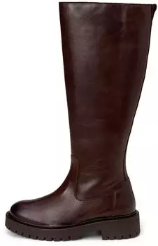 Marc O'Polo Boot made of fine cowhide leather dark brown