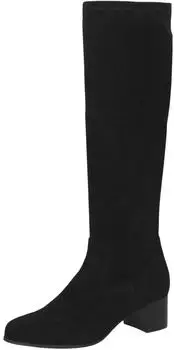 Caprice Block Heel Boot, Tall Shaft Boot with Stretch-XS-Shaft schwarz