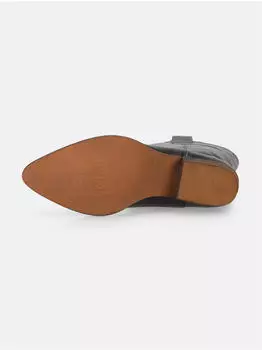 Felmini West D967 Lederstiefel im Western-Stil mit traditionellen Stickereien dunkelbraun
