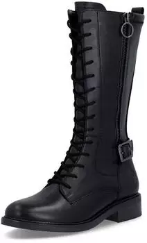 Remonte Dorndorf Lace-up Boot with Zip and Decorative Buckle schwarz