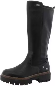 MUSTANG Boots with Profiled Platform Sole and Block Heel (36M0062001) schwarz