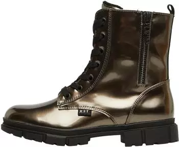 s.Oliver Women's Boots with Lacing and Zip, Lightly Lined gold
