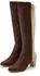 Lascana Tall Shaft Boots with Block Heel in Two-Tone Look braun/beige