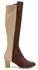 Lascana Tall Shaft Boots with Block Heel in Two-Tone Look braun/beige