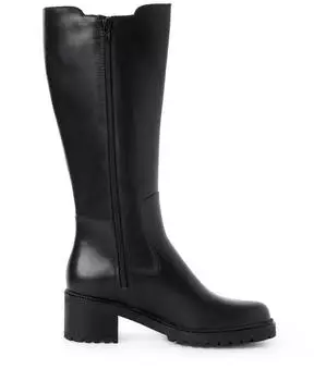 Tamaris Long Boots with T-Logo Embossing (1-25600) schwarz