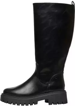s.Oliver Langschaftstiefel in Leder-Optik schwarz