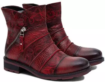 Maciejka 07610-08 Damen Lederstiefel rot