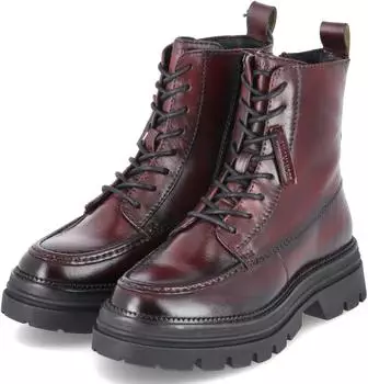 Salamander Schn&uuml;rstiefel Glattleder Damen rot