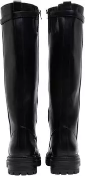 s.Oliver Langschaftstiefel in Leder-Optik mit Schnallen-Detail