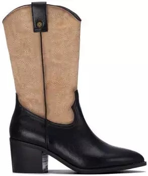 XTI Cowboystiefel Camper Boots Damen - Bequeme und vielseitige Schuhe - Lässige Mode beige