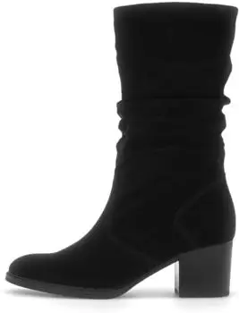 Gabor Eleganter Langschaftstiefel mit Innenreißverschluss und Blockabsatz schwarz
