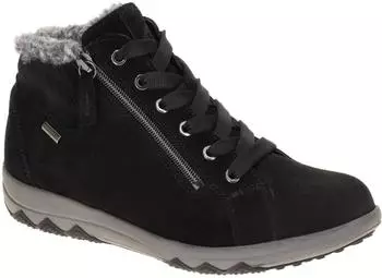 Waldläufer H-Teresa Winterboots Schnürboots mit beidseitigem Reißverschluss in Bequemweite G schwarz