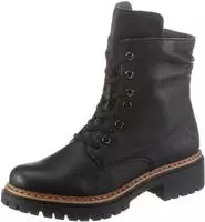 Rieker Schn&uuml;rboots, Stiefelette, Profilsohle, Blockabsatz, mit l&auml;ssiger Schn&uuml;rung