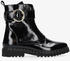 TanGO Bee 517-c Black Patent Leather Boot/buckle - Black Sole/studs Welt