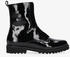 TanGO Bee 5136-d Black Patent Leather Blind Closure Boot - Black Sole