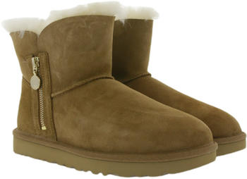 UGG Australia Damen Echtleder- W Bailey Zip-Mini braun