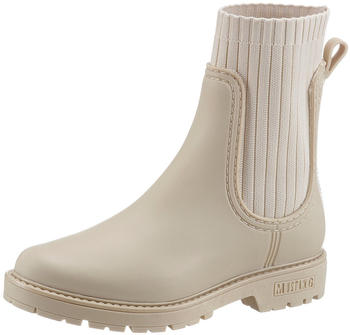 MUSTANG Shoes Schlupfboots Strickeinsatz am Schaft beige color