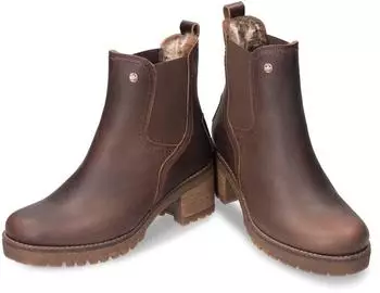 Panama Jack Damen Schuhe Pia Chelsea Boots Leder- Textilkombination