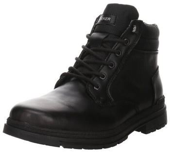 Rieker Boots Leder- Textilkombination uni Schnürstiefel