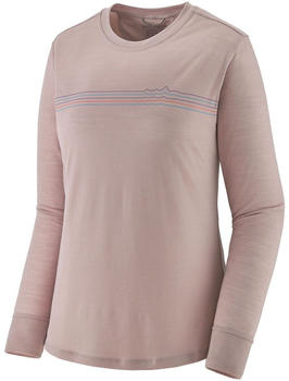 Patagonia Women's Long-Sleeved Capilene Cool Merino Graphic Shirt fitz roy fader: stingray mauve
