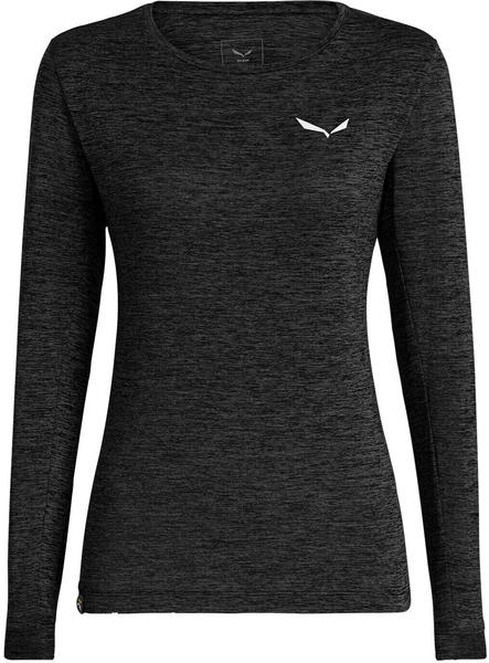 Salewa Puez Melange Dry’Ton Longsleeve T-Shirt Women black black out melange