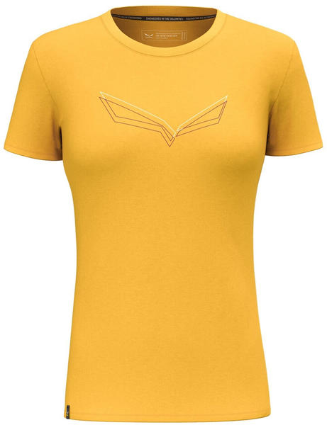 Salewa Pure Eagle Frame Dry'ton T-Shirt Women yellow gold melange