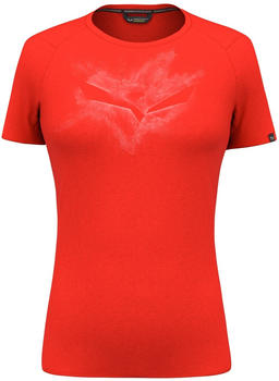 Salewa Pure Chalk Dryton T-Shirt Women red flame melange