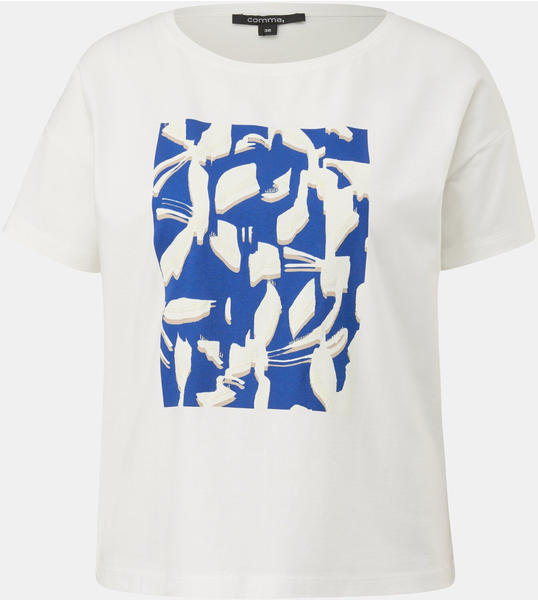 Comma T-Shirt mit Front-Print (2140719.01D3) weiß