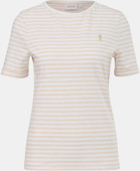 Comma T-Shirt mit Streifen (2145856.80G0) beige