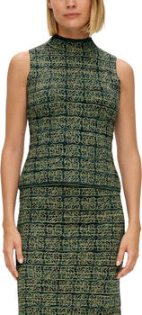 S.Oliver Ärmelloses Stricktop aus Jacquard (2134521) grün