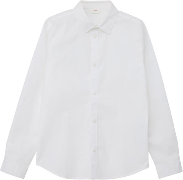 S.Oliver Popeline-Hemd aus Baumwollstretch (2149082) weiß