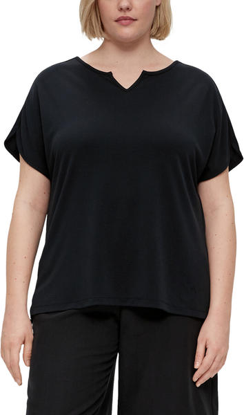 S.Oliver Piqué-Shirt aus Modalmix (2131912) schwarz