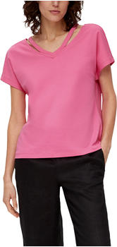 S.Oliver Baumwollshirt mit Cut-outs im Relaxed Fit (2132212) rosa