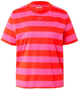 Esprit Gestreiftes T-Shirt mit Logostickerei (994EE1K306) red