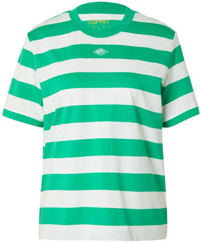 Esprit Gestreiftes T-Shirt mit Logostickerei (994EE1K306) green