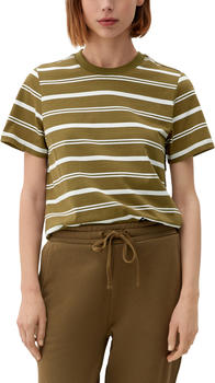 S.Oliver T-Shirt mit Ringelmuster (2132670) weiß/grün