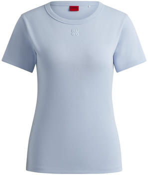Hugo T-Shirt aus Baumwoll-Mix mit gesticktem Stack-Logo (50512002) blau