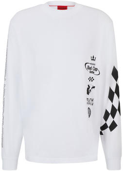Hugo Longsleeve aus Baumwoll-Jersey mit Prints (50511045) weiß
