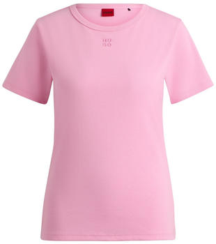 Hugo T-Shirt aus Baumwoll-Mix mit gesticktem Stack-Logo (50512002) rosa