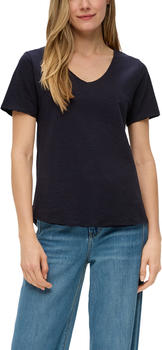 S.Oliver T-Shirt mit V-Ausschnitt (2142235) blau