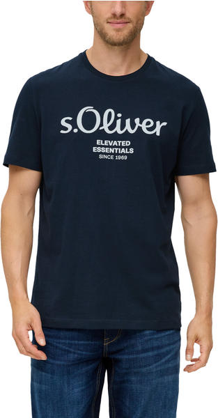 S.Oliver T-Shirt mit Label-Print (2139909) blau