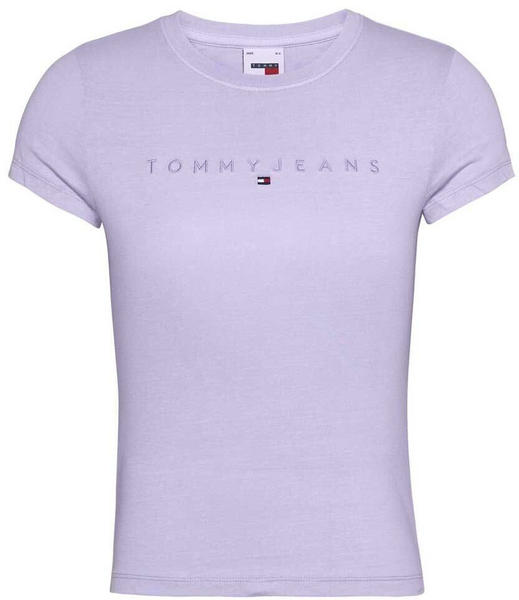 Tommy Hilfiger Slim Tonal Linear Short Sleeve T-Shirt purple Woman (DW0DW17827-W06)
