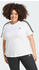 Adidas Essentials Slim 3-Stripes T-Shirt Plus Size white/black (HF7252)