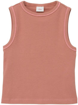 S.Oliver Geripptes Tanktop mit Ziernähten (2146127) rubinrot